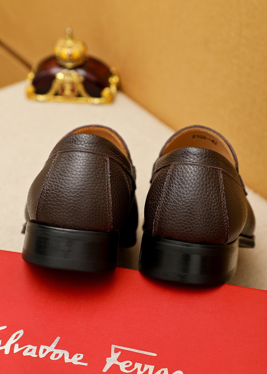 Louis Vuitton Brown Buckle Loafers — back