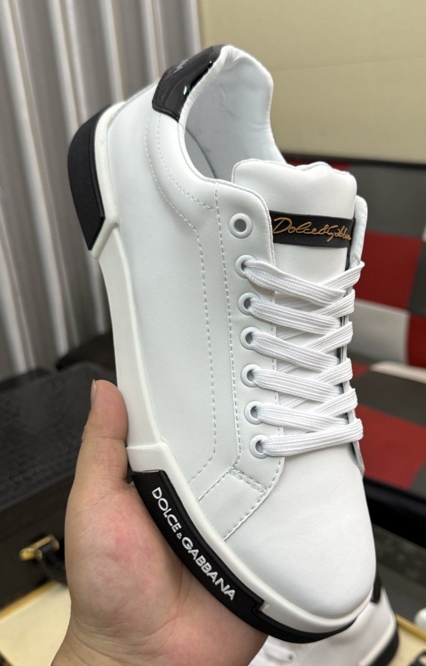 Dolce & Gabbana White Accent Sneakers — hero