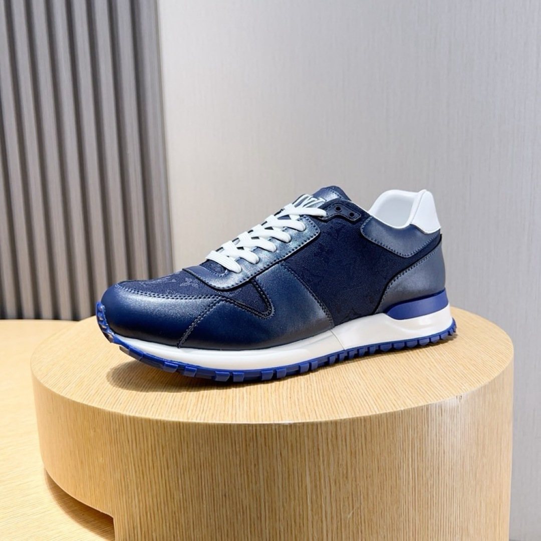 Louis Vuitton Navy Blue Low-Top Sneakers — hero