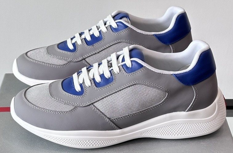 Prada Men's Low-Top Leather Sneakers — front