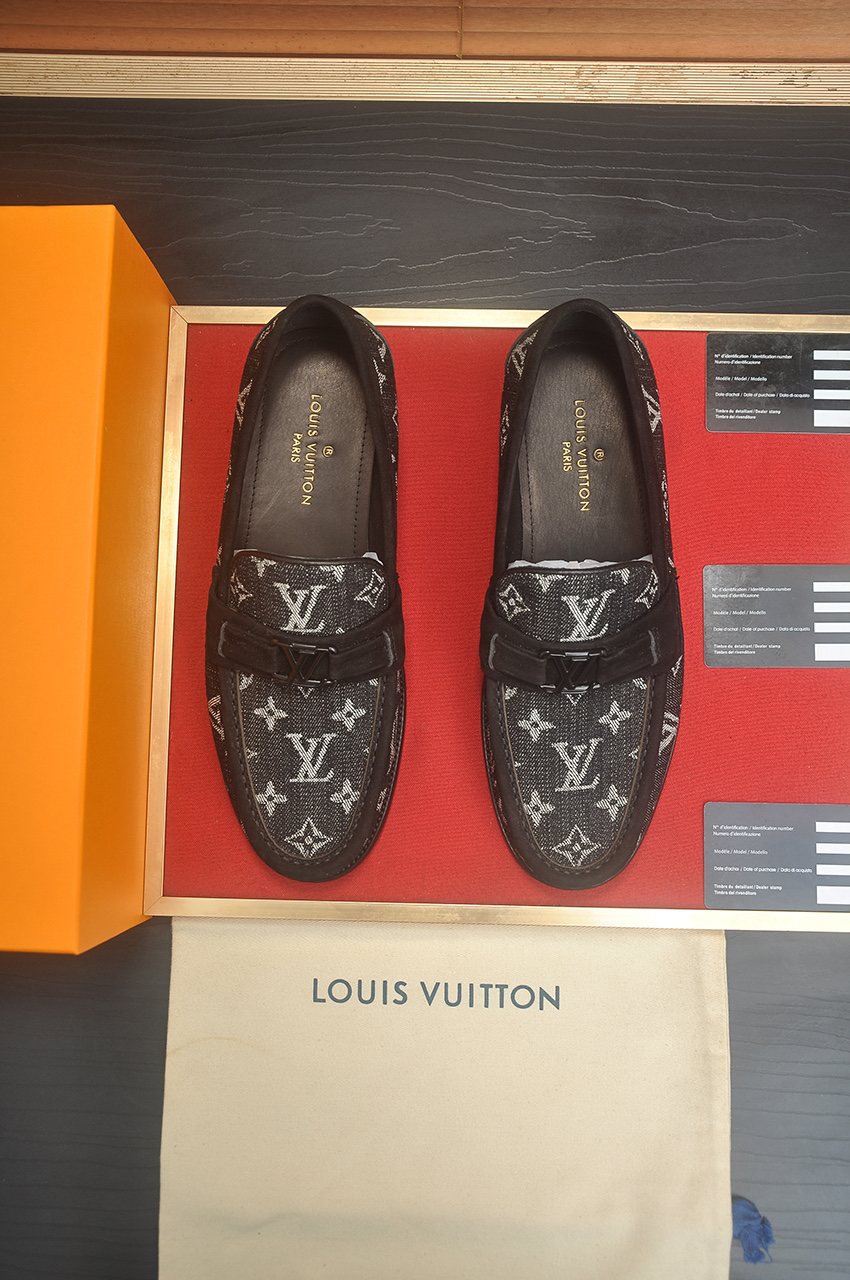 Louis Vuitton Checkerboard Buckle Loafers — front