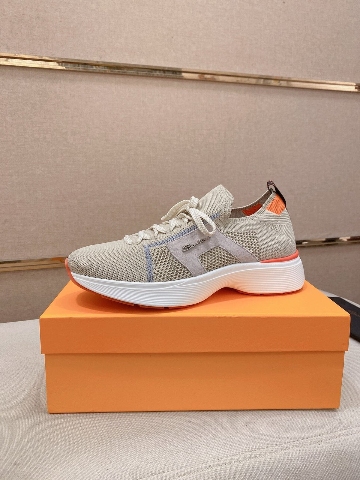 Santoni Knit Panel Sneakers — front
