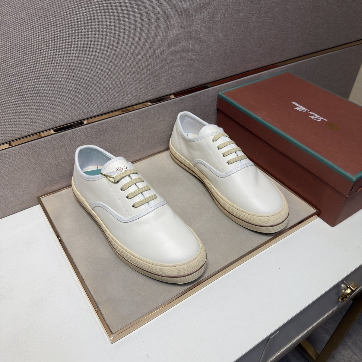 Men's Low-Top Lace-Up Sneakers — front