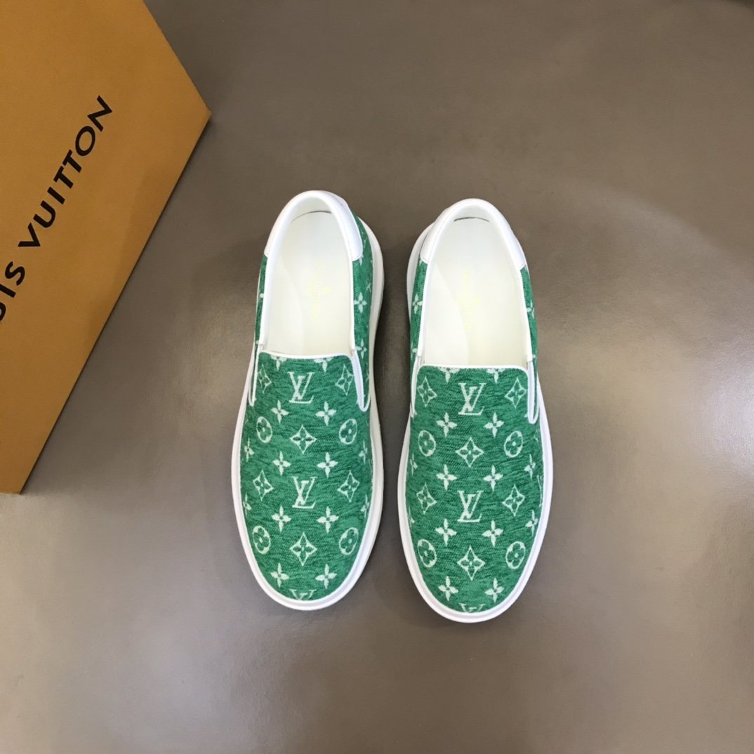Louis Vuitton Monogram Slip-On Sneakers — front