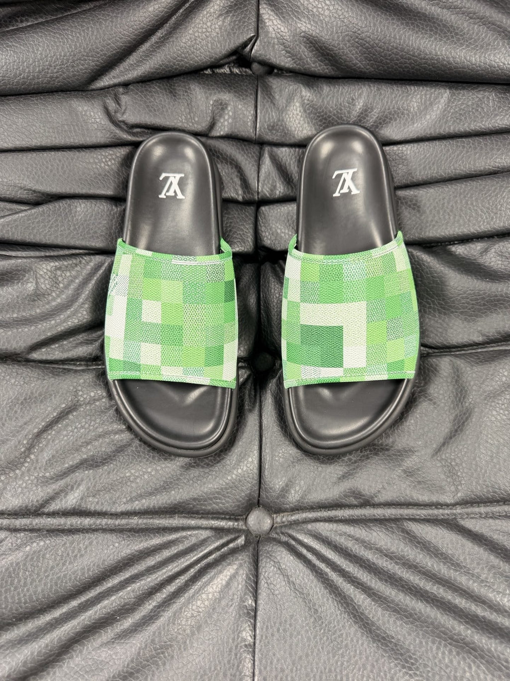 Louis Vuitton Checkerboard Slide Sandals — hero