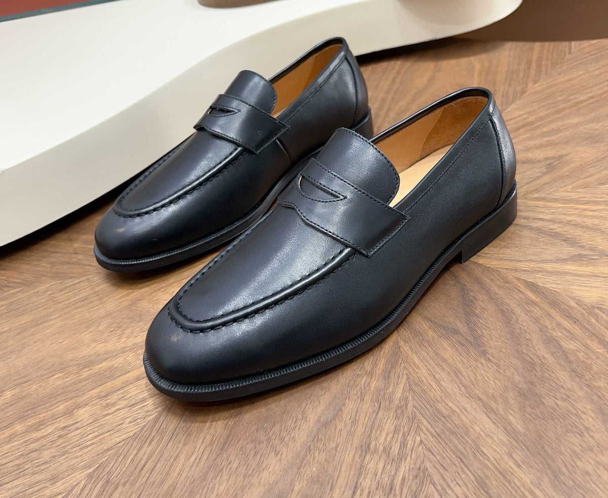 Men’s Leather Penny Loafers — front