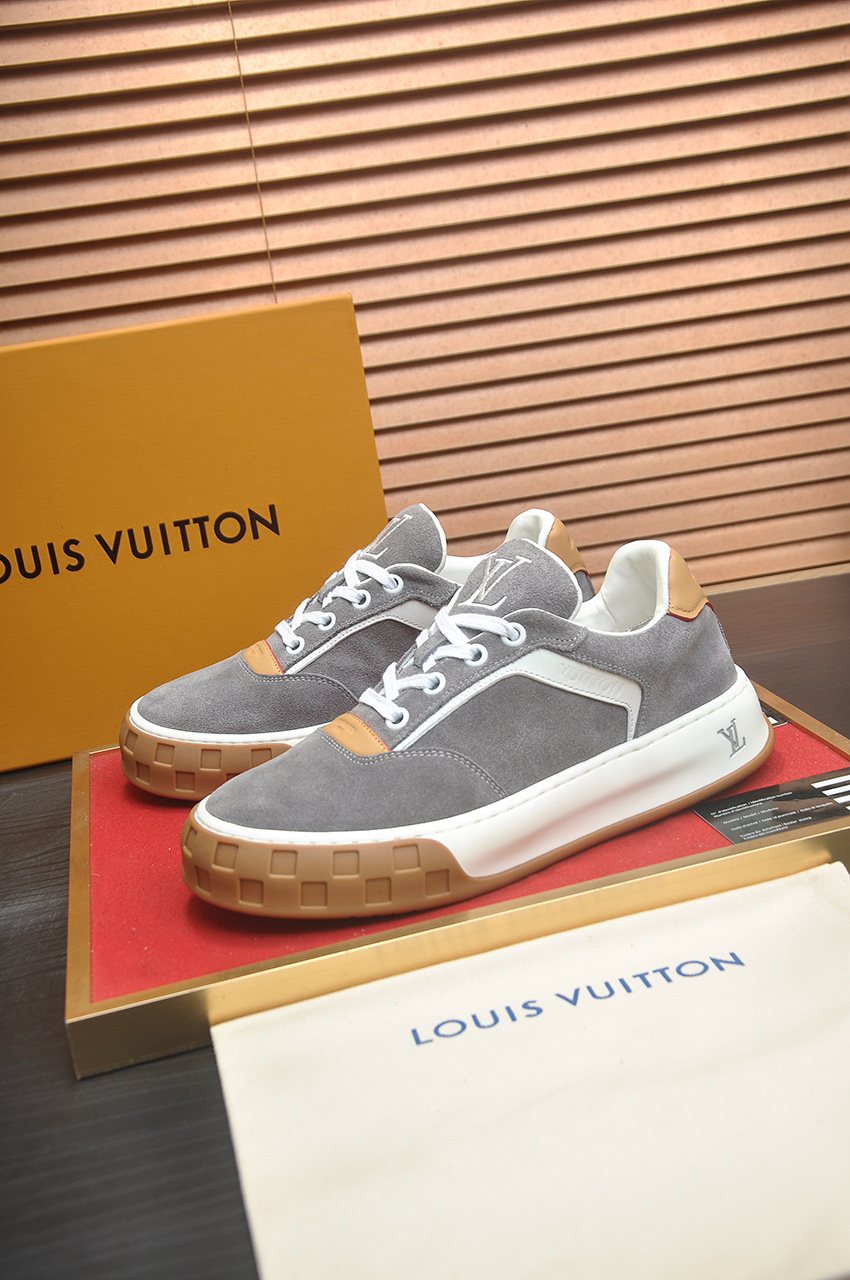 Louis Vuitton Paneled Low-Top Sneakers — front