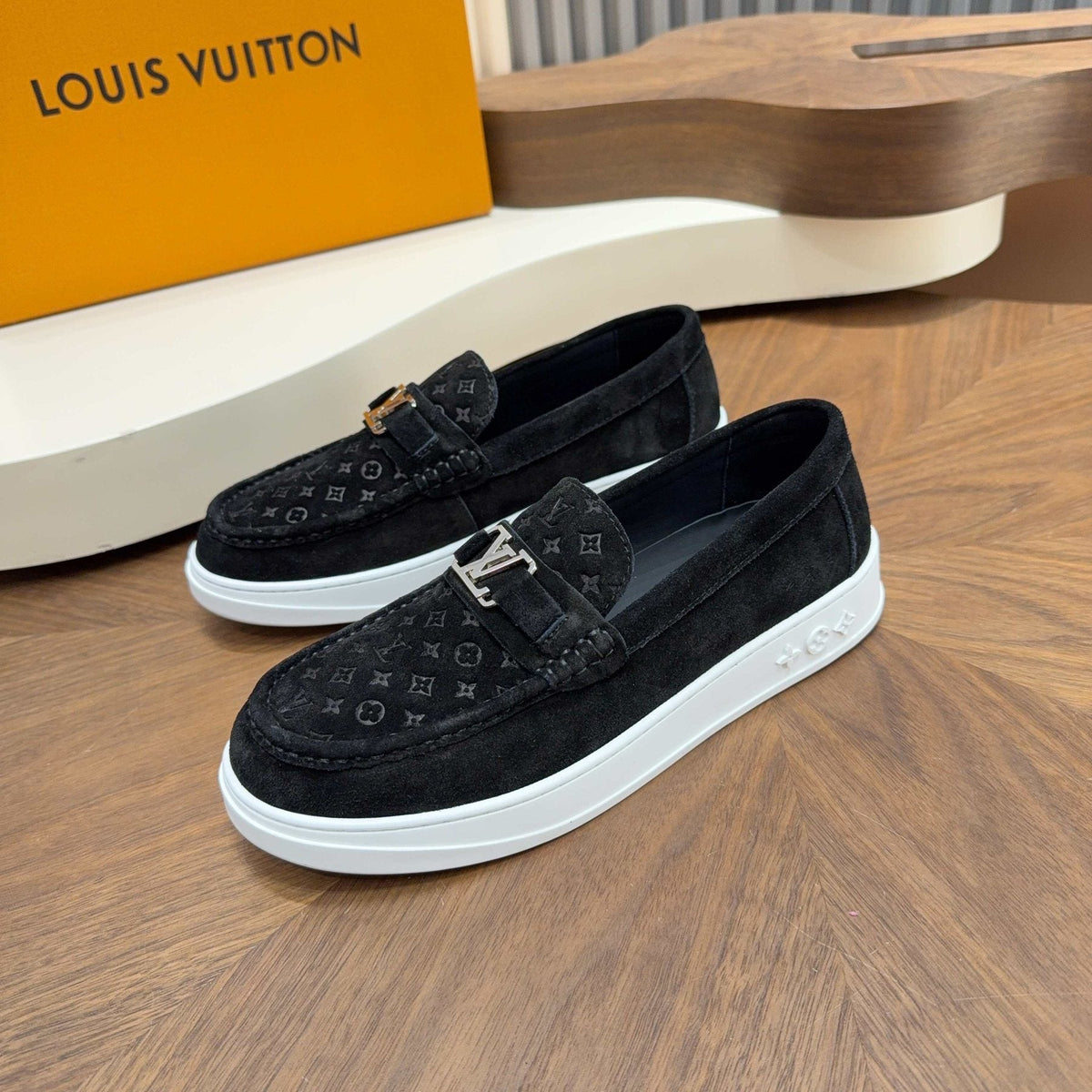Louis Vuitton Monogram Slip-On Sneakers — front