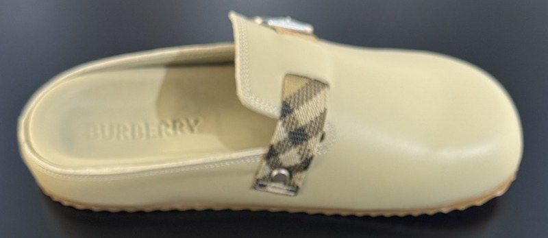 Burberry Men's Adjustable Buckle Slide Sandals — front