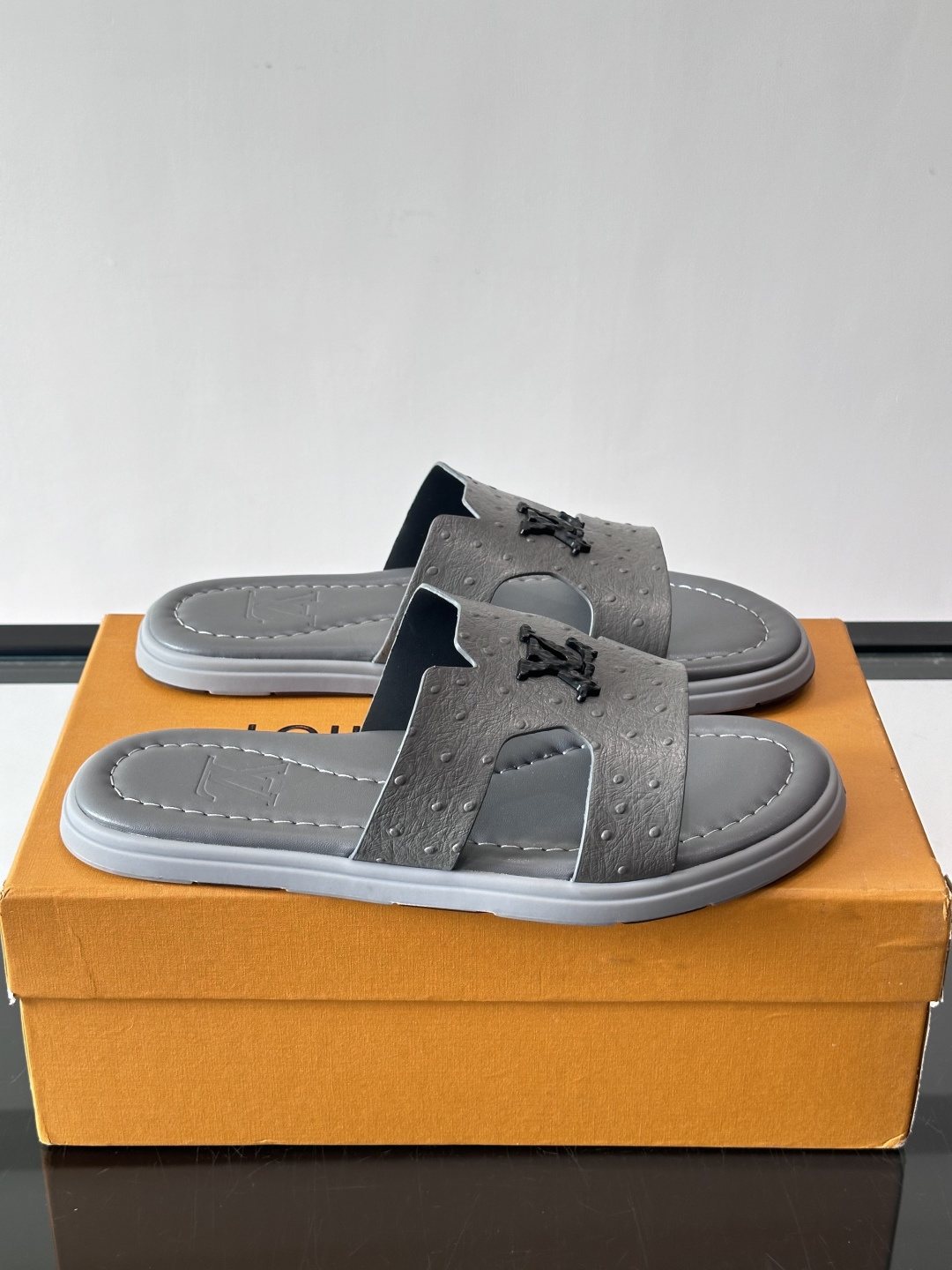Louis Vuitton Isola Monogram Slide Sandals — front