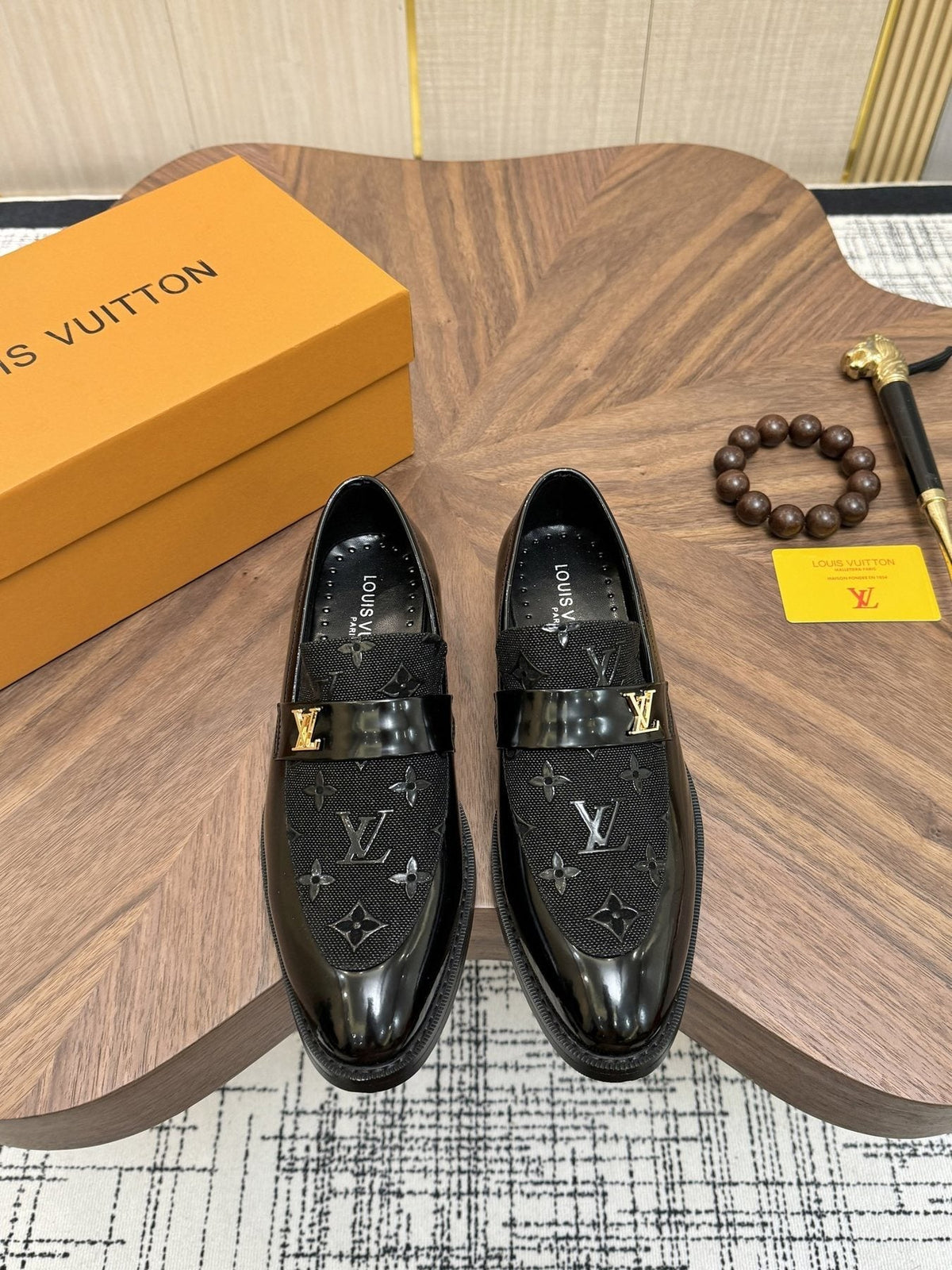 Louis Vuitton Monogram Buckle Loafers — front
