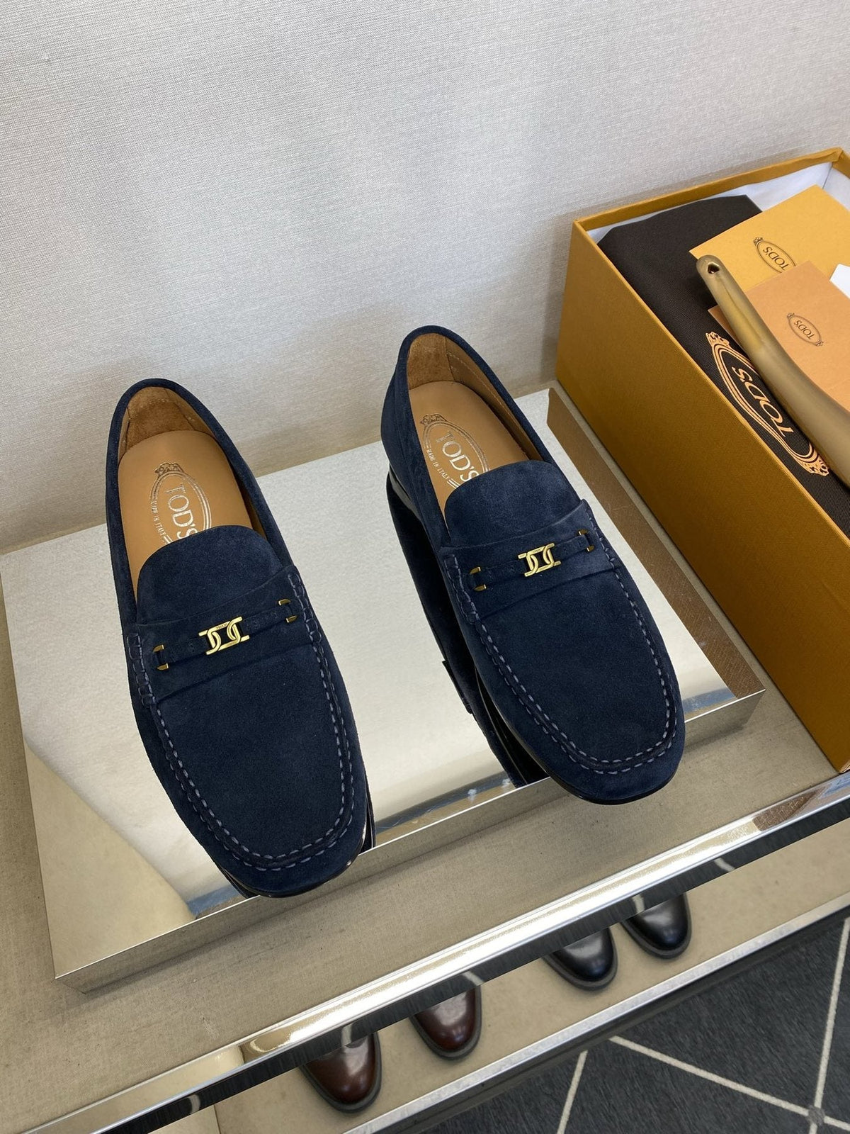 Tod's Gold-Tone Hardware Loafers — front