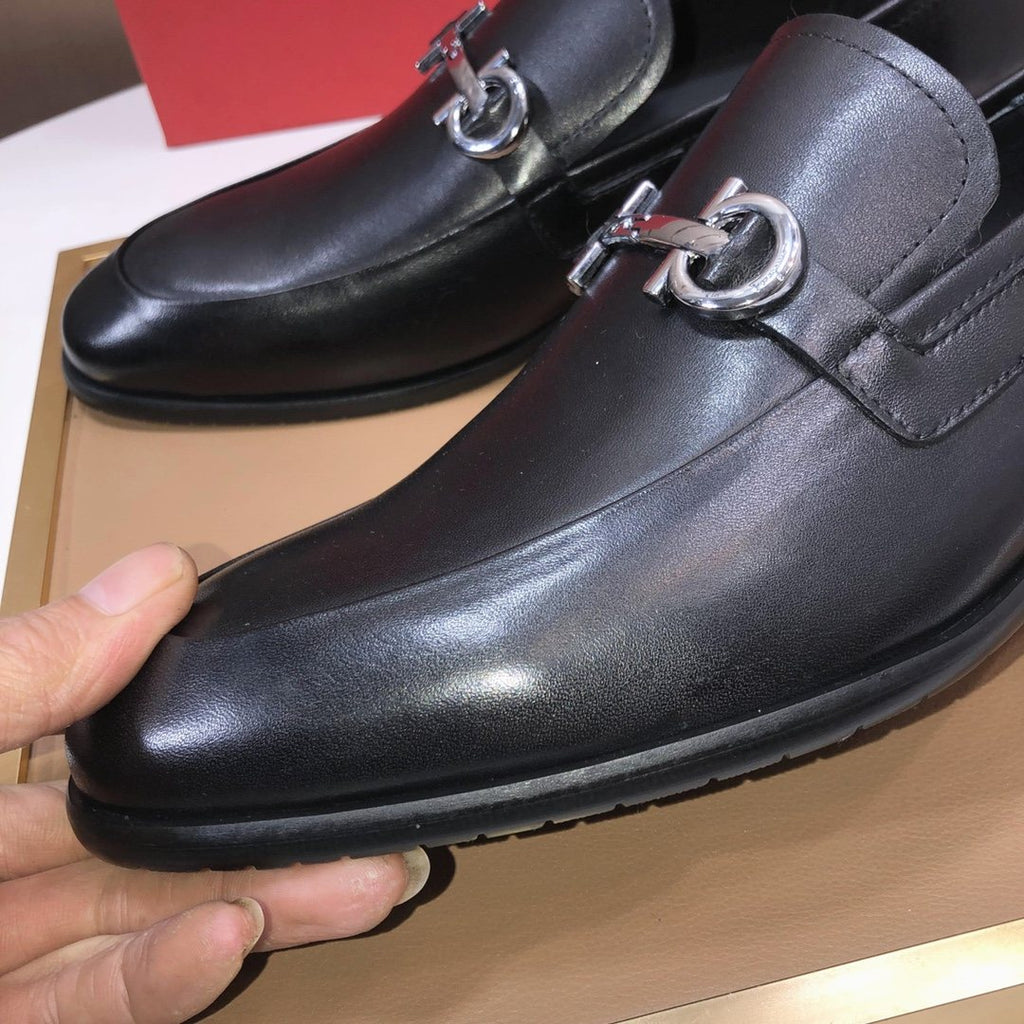 Ferragamo Horsebit Leather Loafers — detail