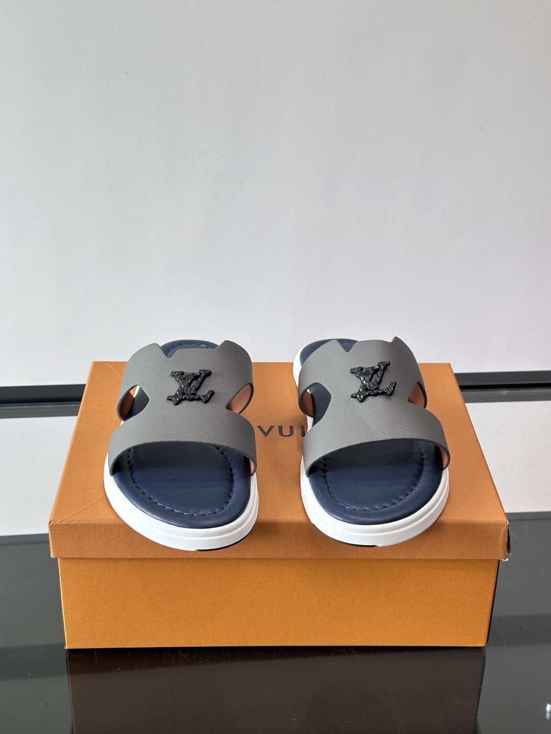 Louis Vuitton Isola Monogram Slide Sandals — front