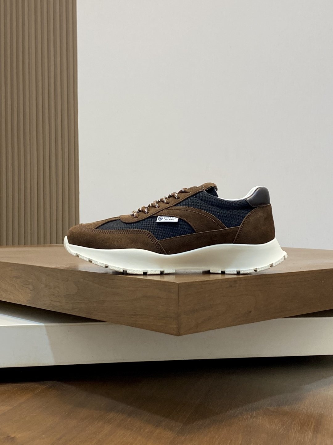 Prada Geometric Panel Sneakers — front
