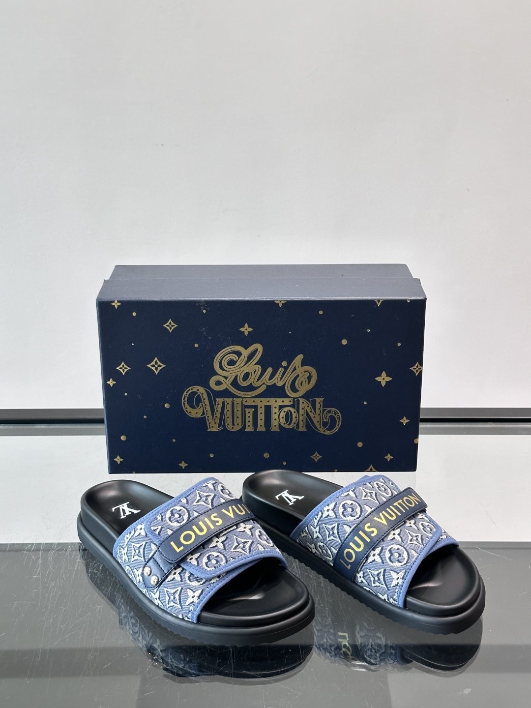 Louis Vuitton Two-Strap Slide Sandals — front