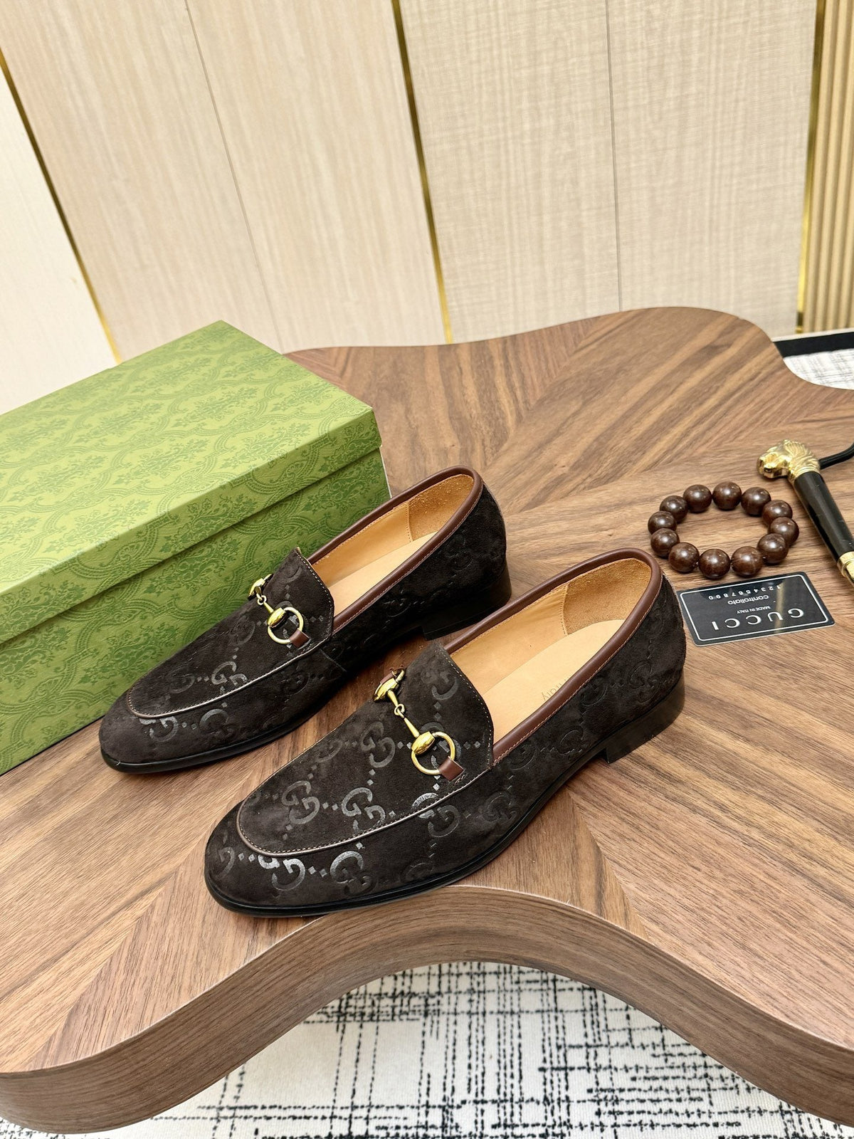Gucci Horsebit Monogram Loafers — hero