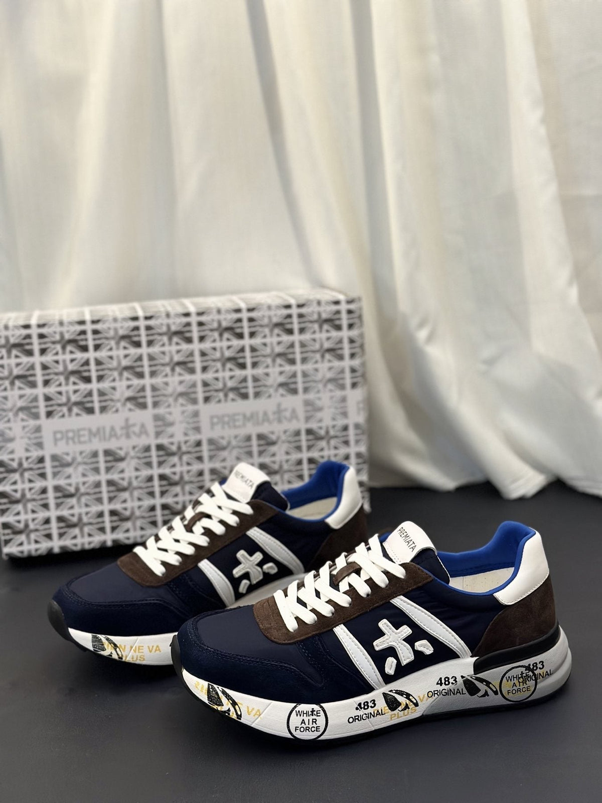 PREMIATA Graphic Sole Low-Top Sneakers — front