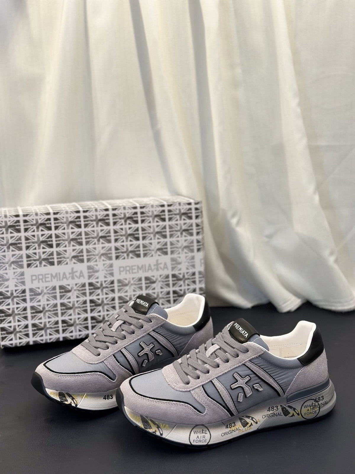 PREMIATA Graphic Sole Low-Top Sneakers — front