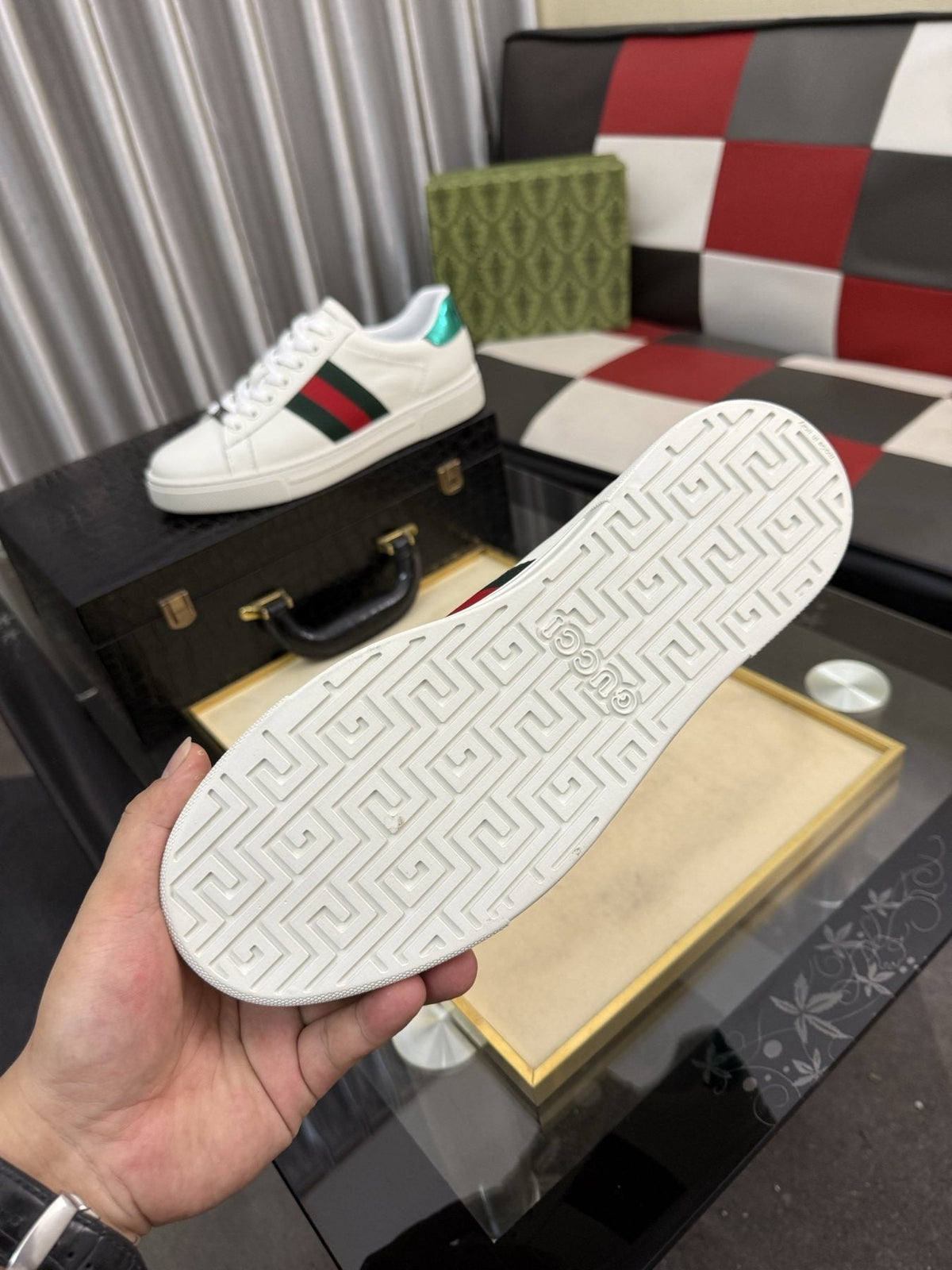Gucci Stripe Low-Top Sneakers — back