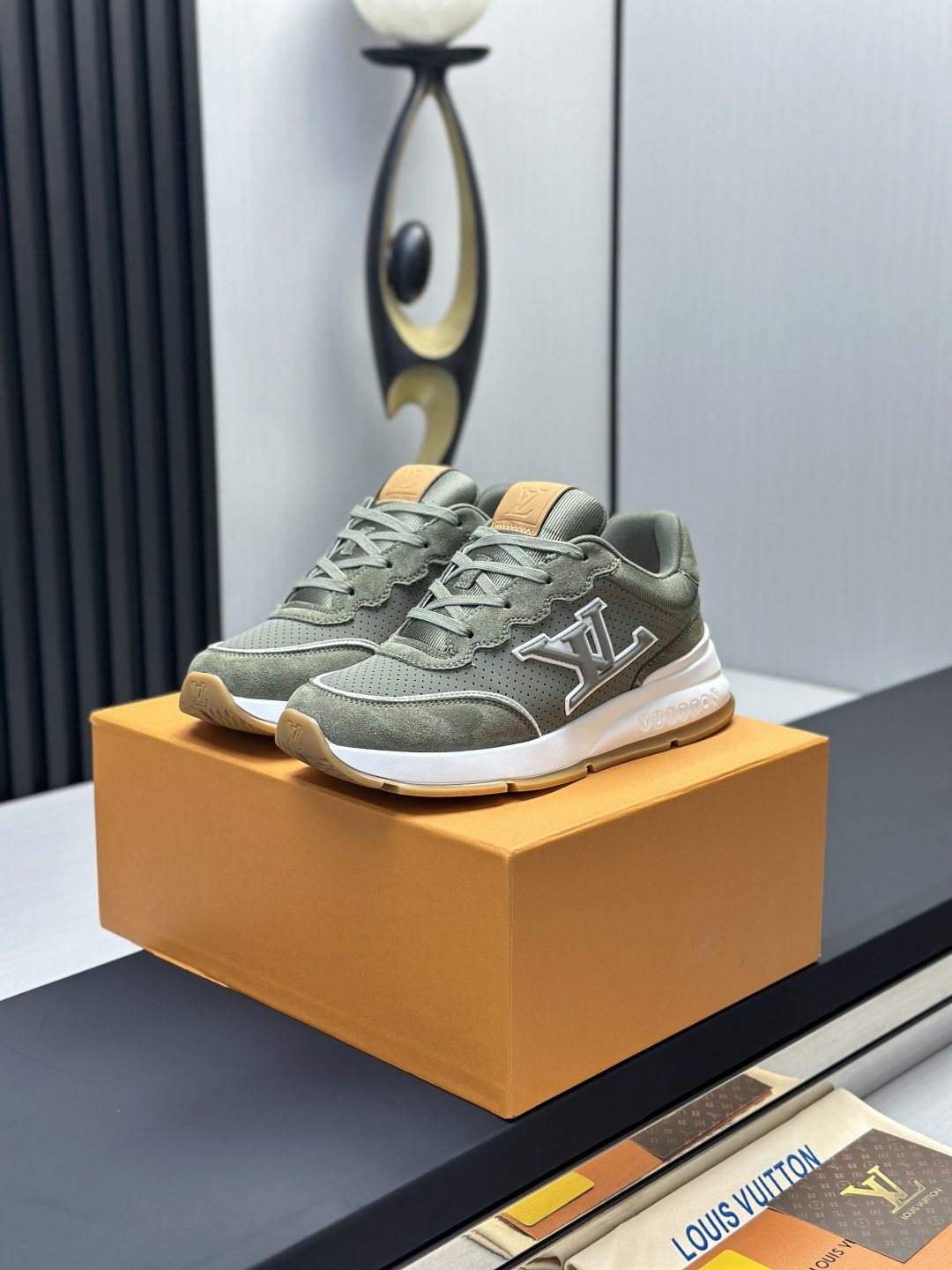 Louis Vuitton Low-Top Lace-Up Sneakers — front