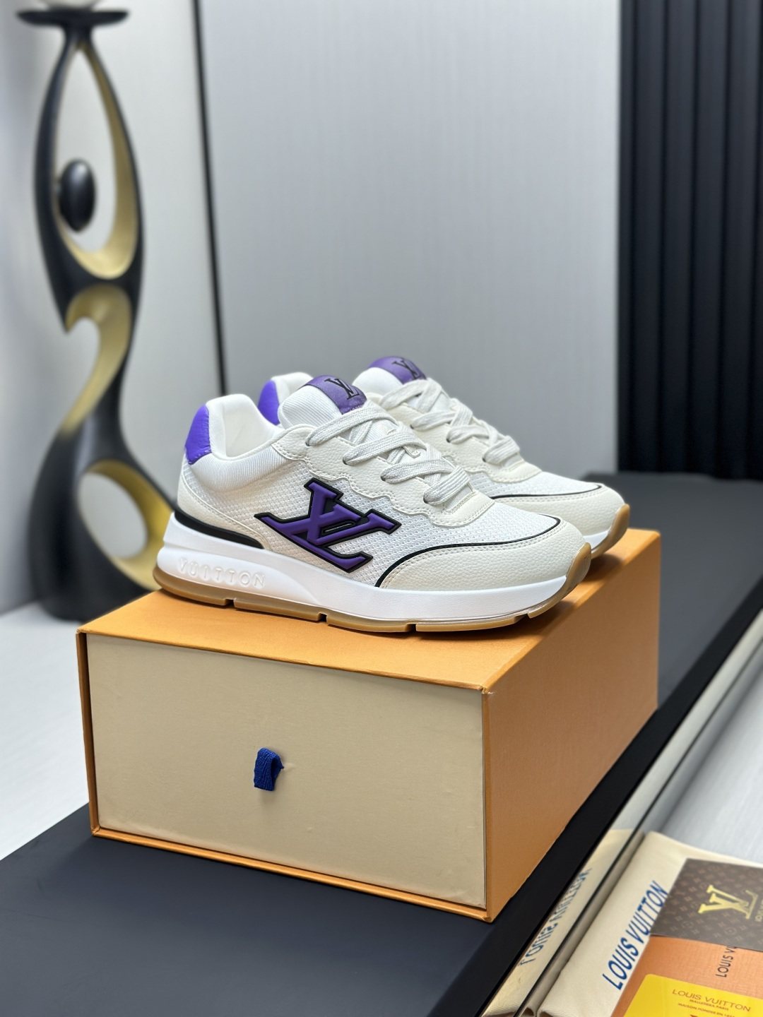 Louis Vuitton Low-Top Lace-Up Sneakers — front
