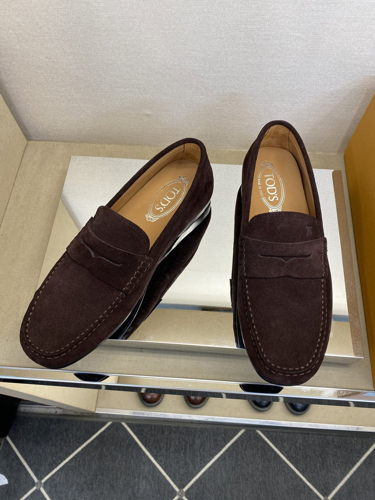 Tod's Light Tan Penny Loafers — front