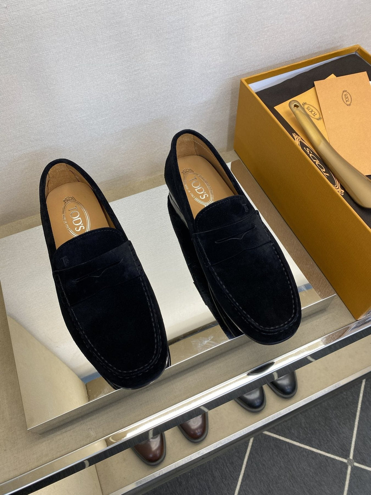 Tod's Light Tan Penny Loafers — front