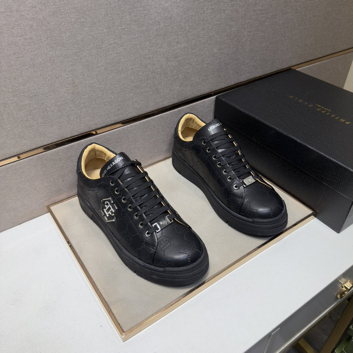 Philipp Plein Textured Low-Top Sneakers — front