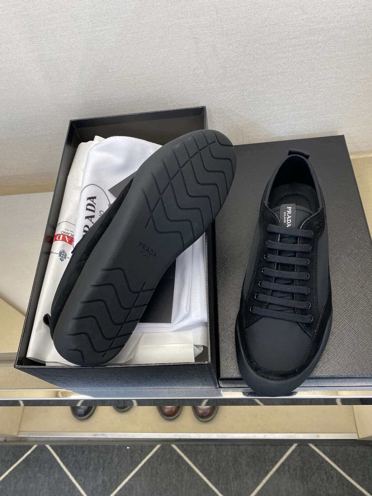 Prada Men’s Low-Top Sneakers — front