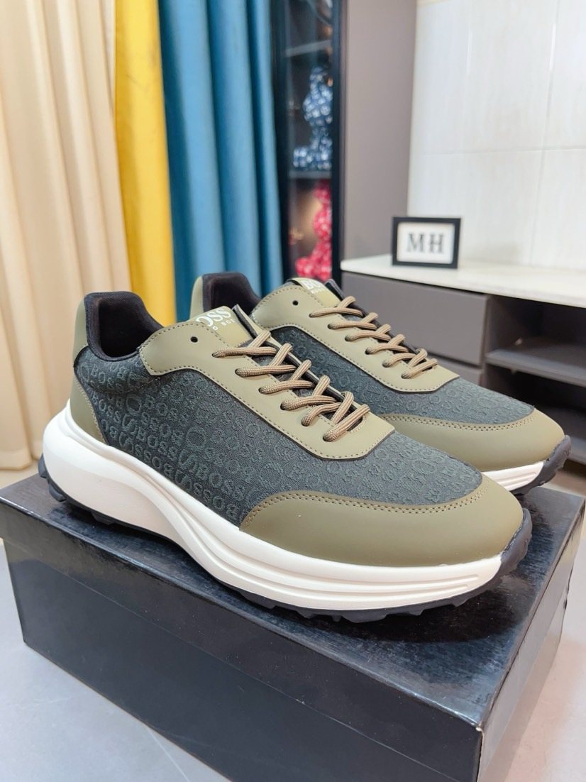 BOSS Low-Top Lace-Up Sneakers — front