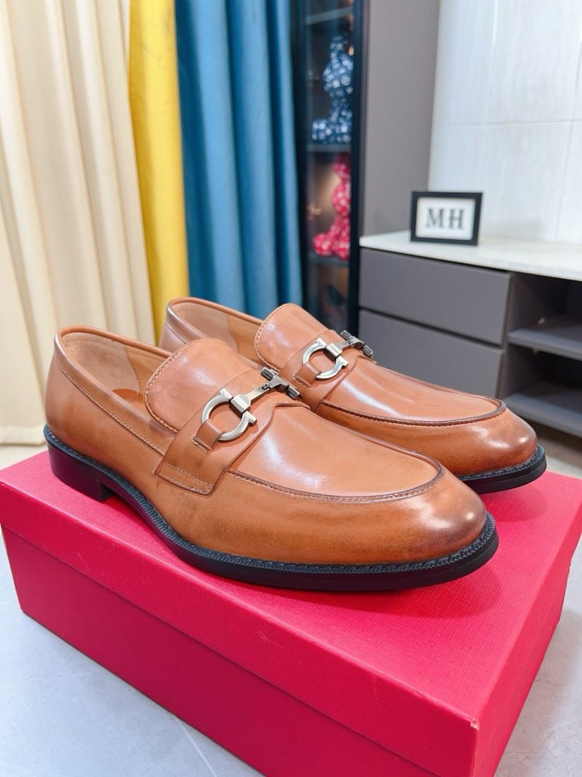 Ferragamo Men's Bit Loafers — front