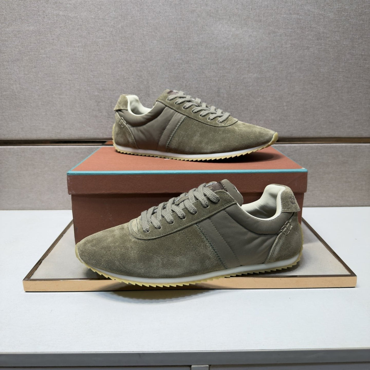 Low-Top Lace-Up Sneakers — front