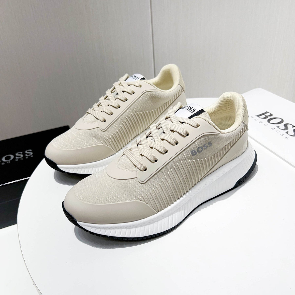 BOSS Knit Low-Top Sneakers — front
