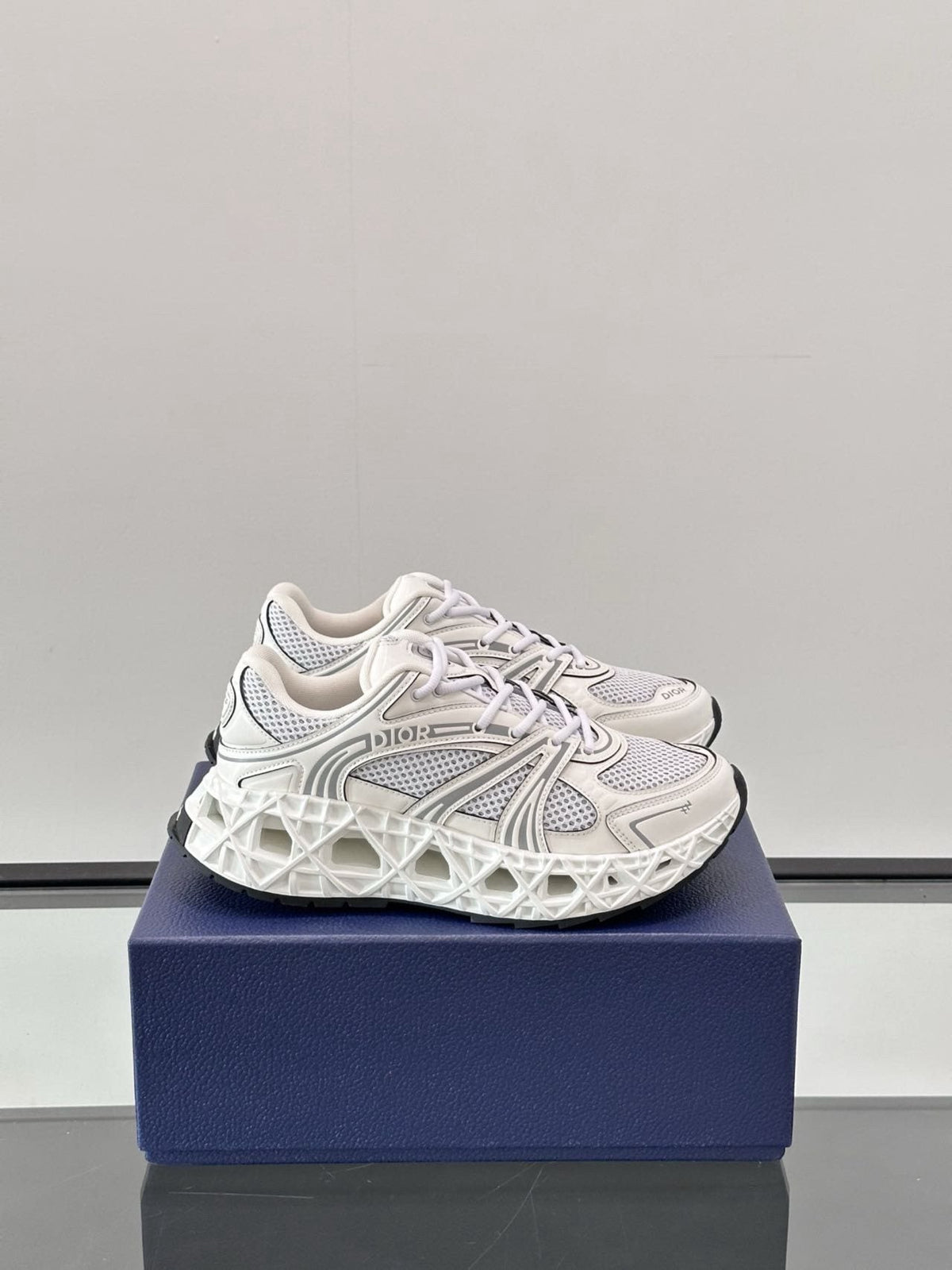 Dior B35 Black Turquoise Sneakers — front