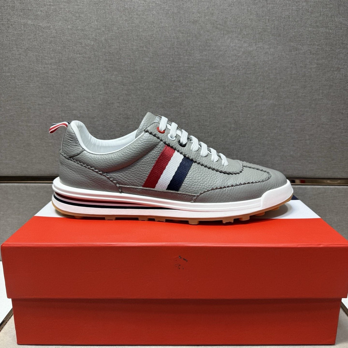 Thom Browne Stripe Low-Top Sneakers — front