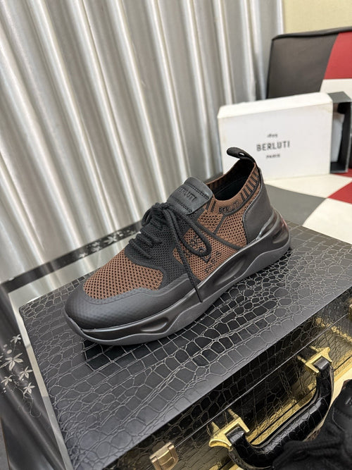 微商相册测试鞋子-Berluti Men's Mesh Low-Top Sneakers — hero