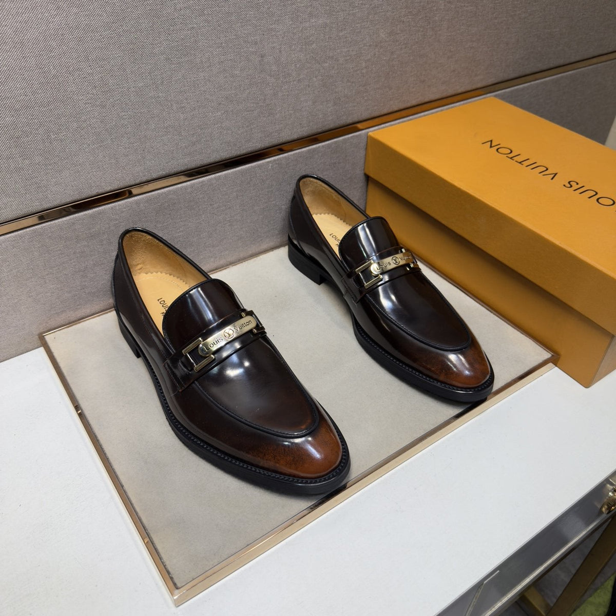 Louis Vuitton Polished Hardware Loafers — front