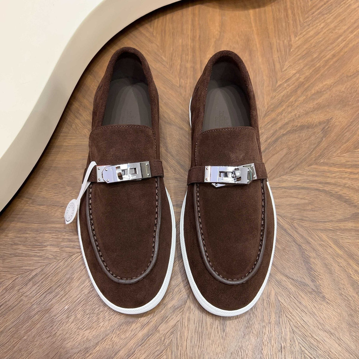 Men’s Textured Bar Loafers — front