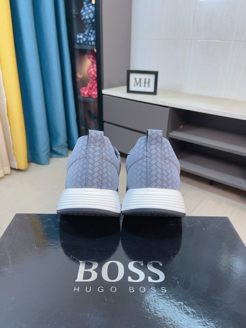 Hugo Boss Textured Low-Top Sneakers — back
