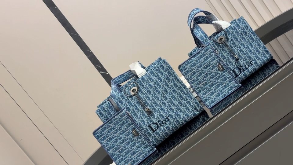 Dior Book Tote Blue Monogram Tote Bag — comparison