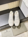 Brunello Cucinelli Color-Block Knit Sneakers — front