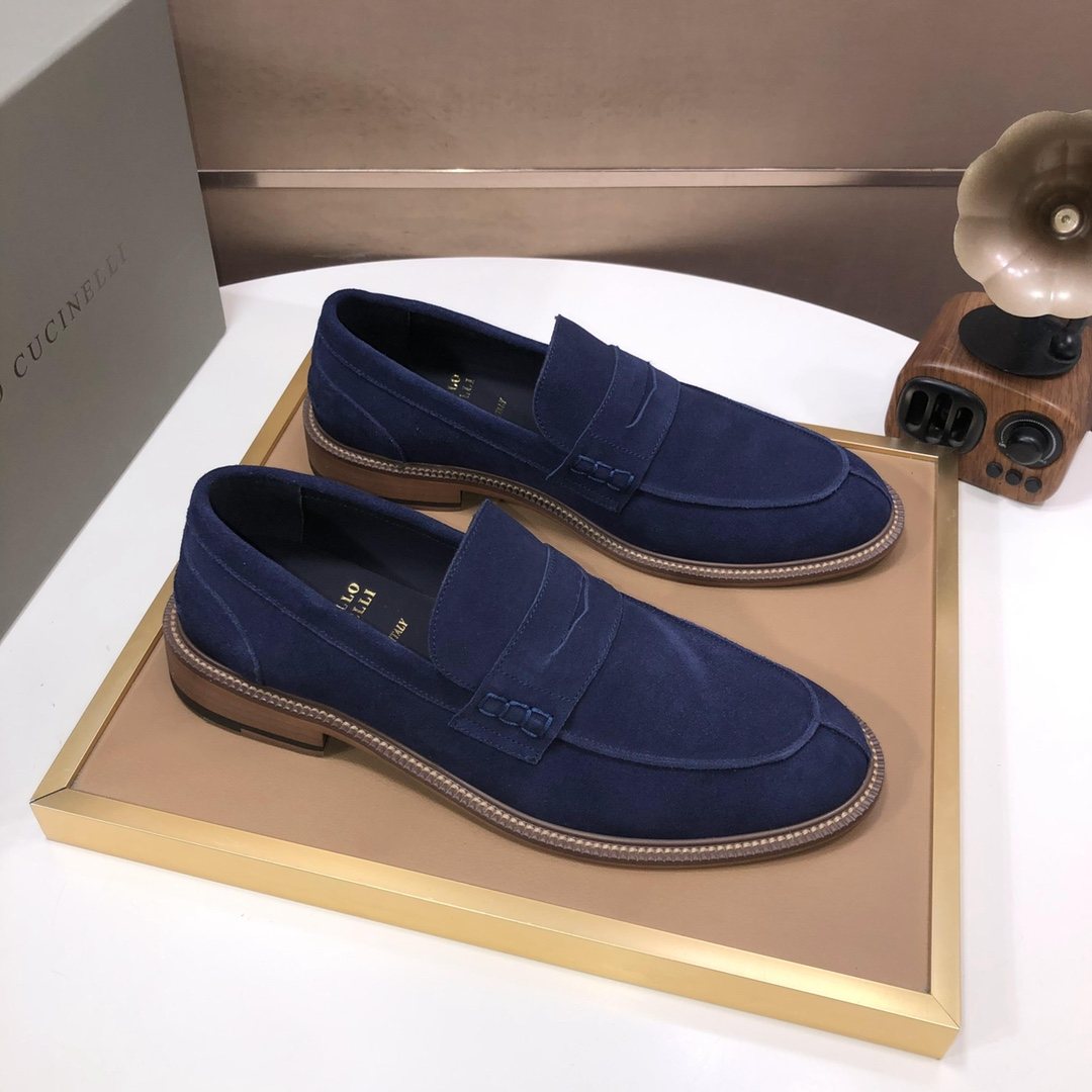 Brunello Cucinelli Suede Slip-On Loafers — hero
