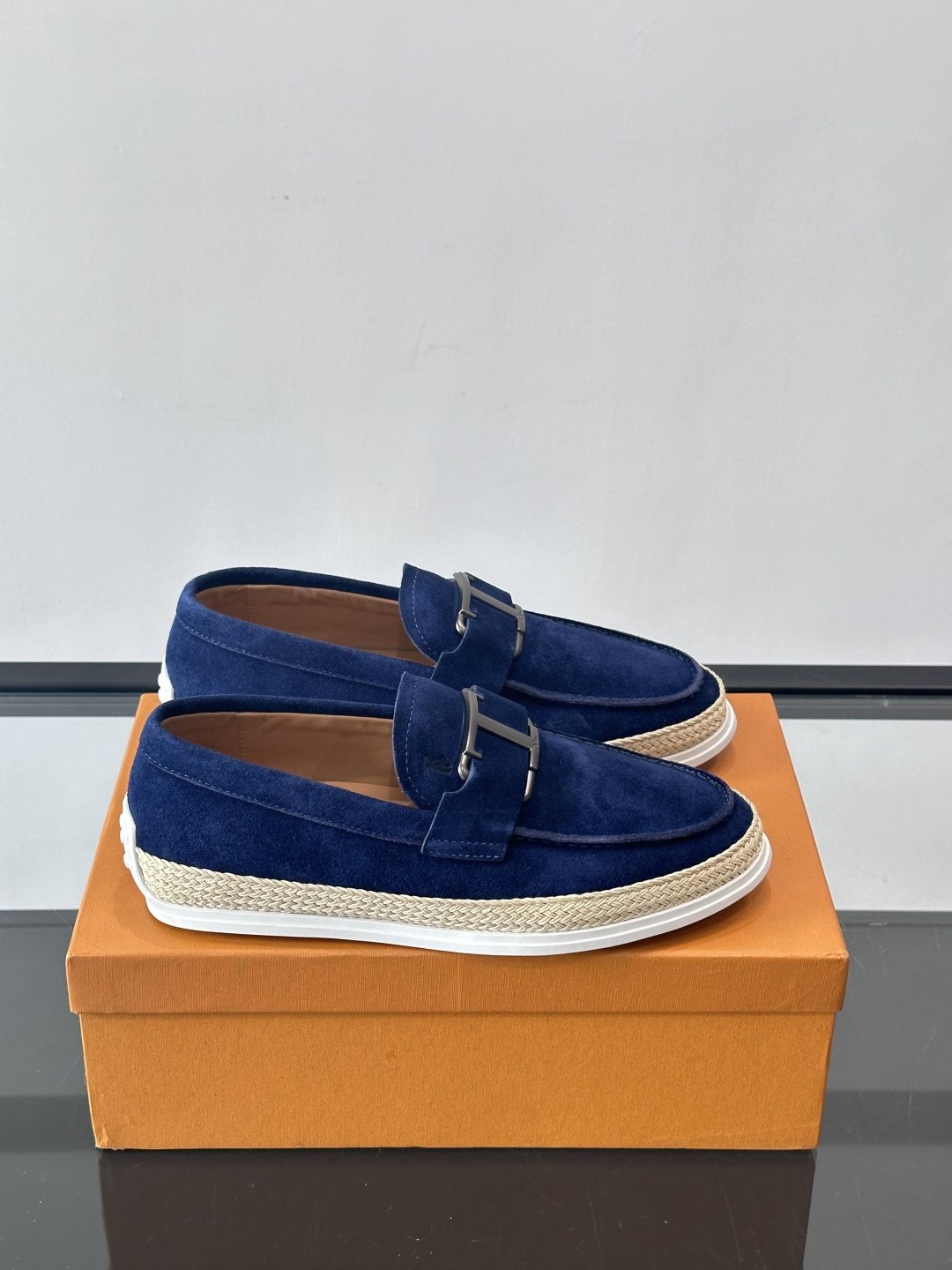 Tod's Suede Rubber-Sole Loafers — front