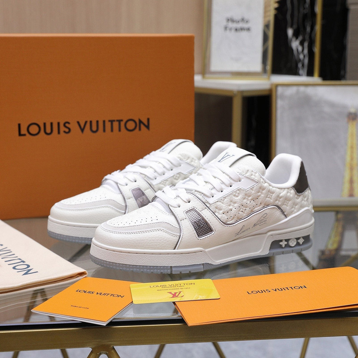 Louis Vuitton Low-Top Lace Sneakers — front