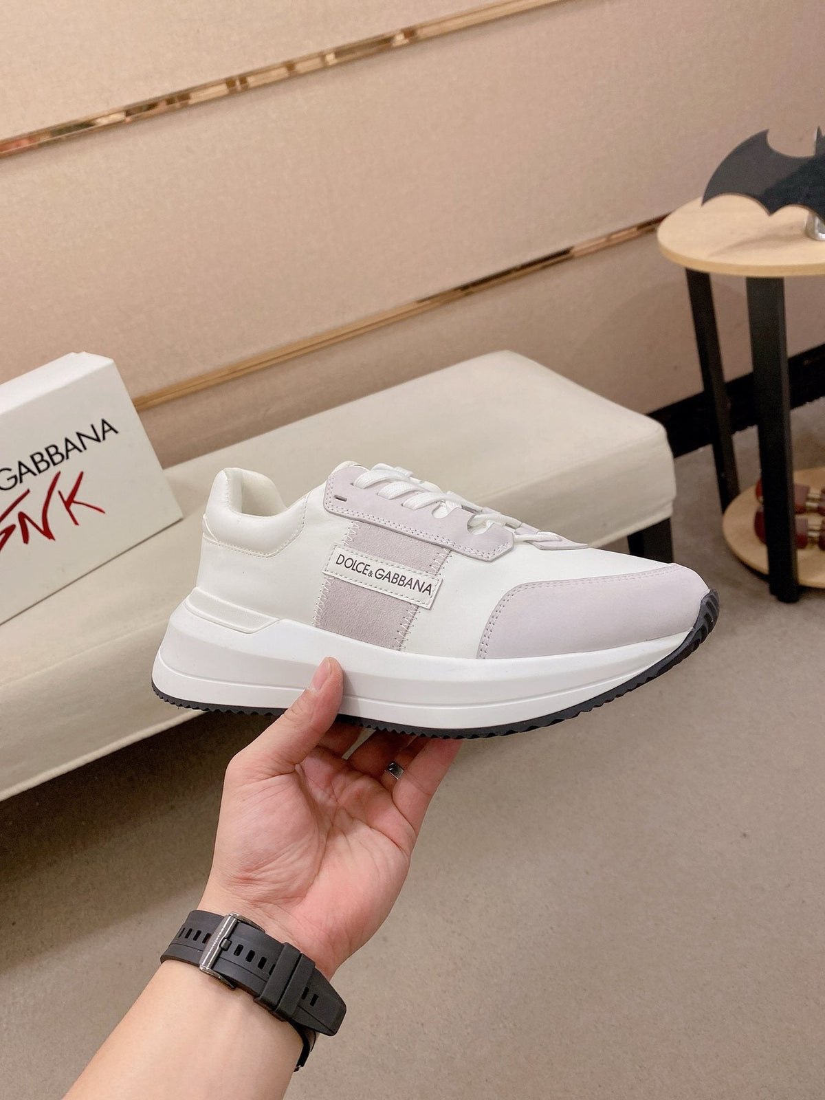 Dolce & Gabbana Logo Panel Low-Top Sneakers — side