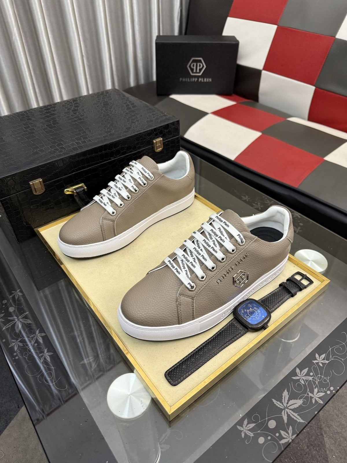 Philipp Plein Lace-Up Low-Top Sneakers — front