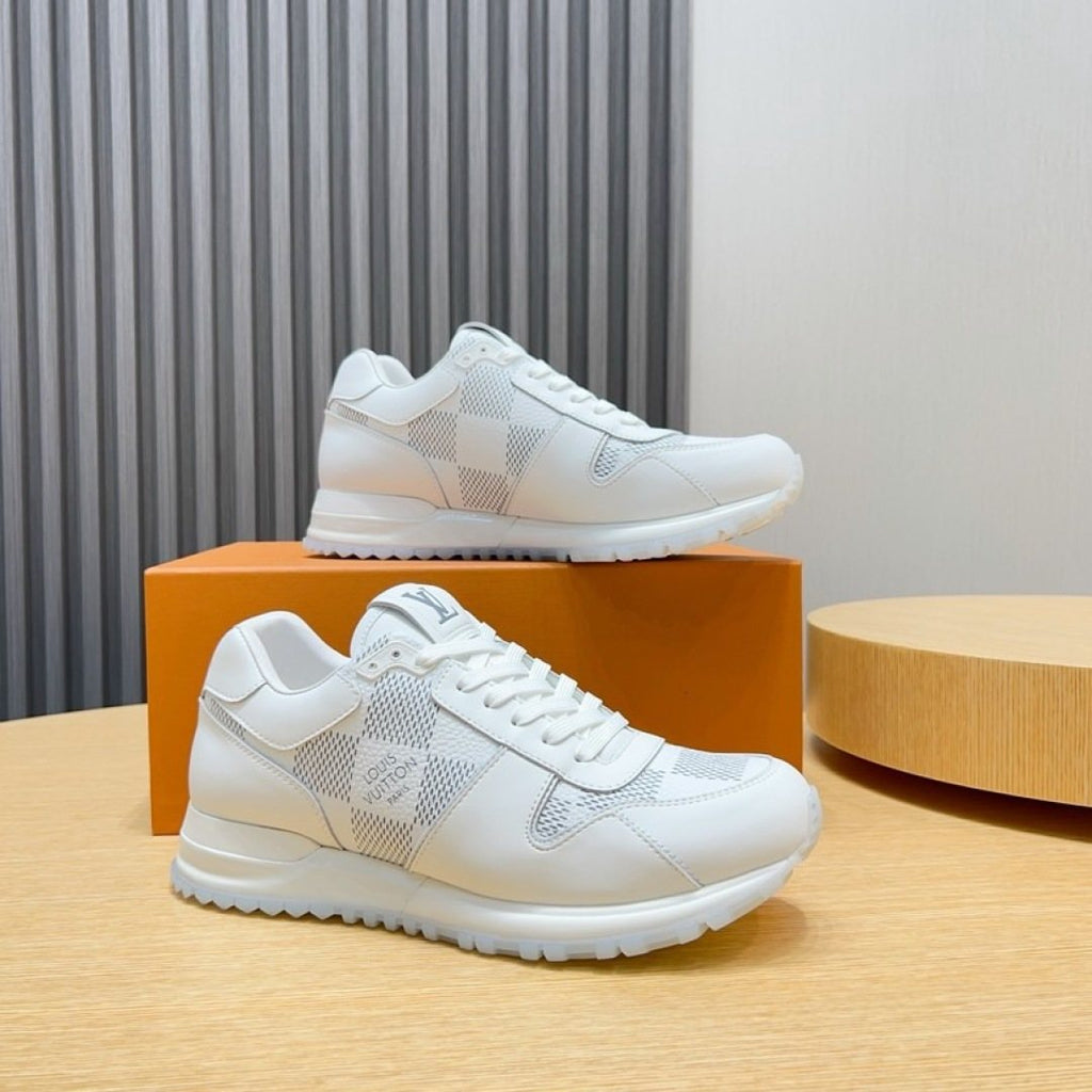 Louis Vuitton White Low-Top Sneakers — side