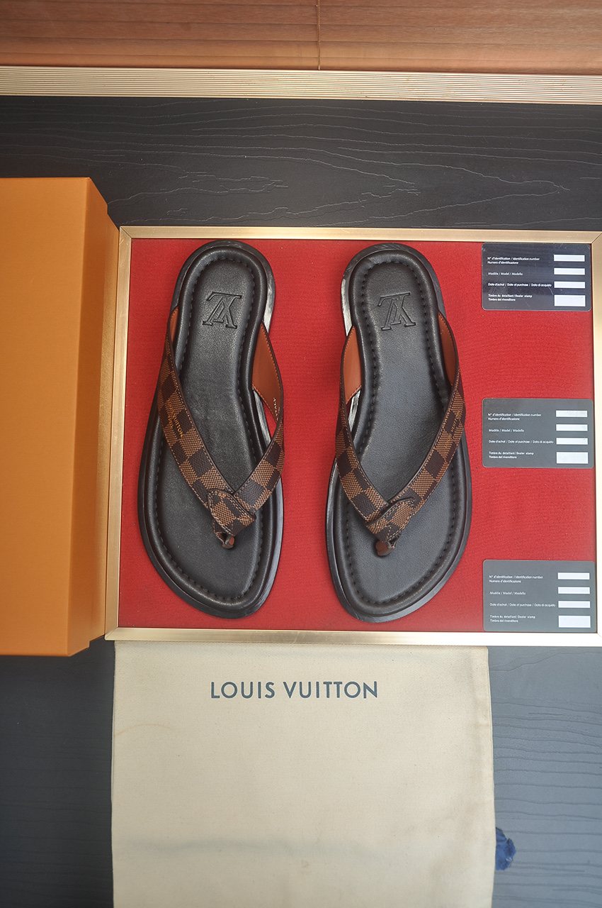 Louis Vuitton Men's Thong Sandals — front