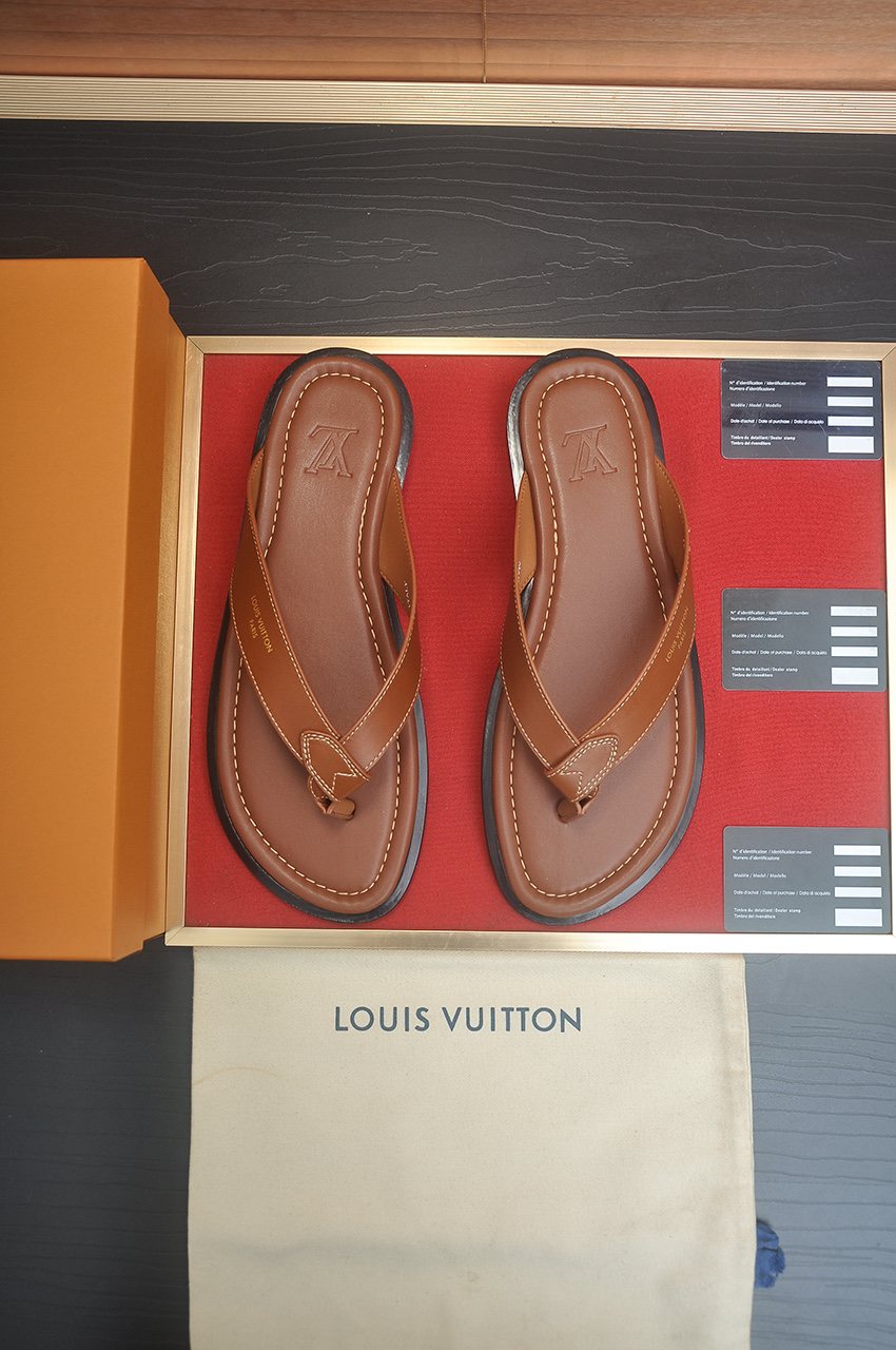 Louis Vuitton Men's Thong Sandals — front
